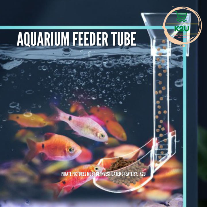 AQUARIUM Feeder Tube Small Fish Shrimp Food Feeding Fish Tank Feeder
