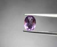 พลอยอเมทิสต์ (Amethyst) "อัญมณีแห่งความรัก ความสงบ" น้ำหนัก 1.07 ct ขนาด 5.9x3.7x7.7 mm. พลอยแท้ 100% เนื้อดี ราคาถูก