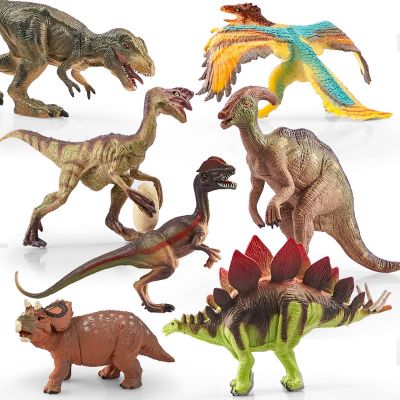 ไดโนเสาร์ยุคจูราสสิกจำลองฟิกเกอร์แอคชั่นไดโนเสาร์จอด Carnotaurus Ankylosaurus Tyrannosaurus Rex ของเล่นเด็กตกแต่งโมเดล