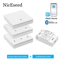 NicEseed สวิตช์ไฟอัจฉริยะบลูทูธไร้สาย,ตัวตัดควบคุมด้วยรีโมตควบคุมด้วยแอปตาข่ายใช้ในบ้านอุปกรณ์เปิด-ปิดอัจฉริยะ RF 2.4GHz