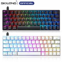 SKYLOONG GK64 Mechanical Keyboard Optical Hot Swappable RGB Mini Bluetooth Wireless Gamer Gaming Keyboards for Desktop Ipad SK64 Basic Keyboards