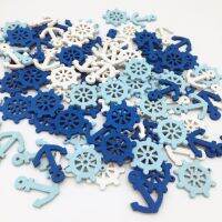 【hot】﹊❒✇  100pcs/lot Sea Scrapbook Embellishment Mixed Flatback 25mm Costura Botones