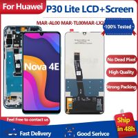 หน้าจอ LCD ใหม่เหมาะสำหรับ Huawei P30 Lite จอแสดงผล LCD แบบสัมผัสหน้าจอเหมาะสำหรับการประกอบหน้าจอดิจิตอลหน้าจอ LCD Nova 4E พร้อมกรอบ