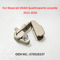 สำหรับ Maserati Ghibli Quattroporte Levante 2015-2020อุปกรณ์ตกแต่งภายในรถยนต์สีเทา Sun Visor คลิปวงเล็บ Hook cket