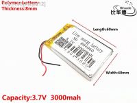 3.7V 3000mAH 804060 Polymer lithium ion / Li-ion Rechargeable battery for DVRGPSmp3mp4 [ Hot sell ] mzpa12