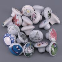 【YD】 one Piece 38mm ceramic drawer knob pull Kids Round dresser knobs handles cupboard furniture decorative