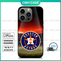 Houston Astros Mlb Icon กรณีโทรศัพท์มือถือ iPhone 14 Pro Max / iPhone 13 Pro Max / iPhone 12 Pro Max / XS Max / Samsung Galaxy Note 10 Plus / S22 Ultra / S21 Plus ฝาครอบป้องกันการตก 948