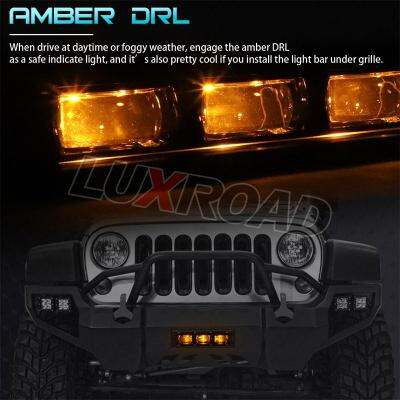 8 "14" 20 "LED Light Bar 6D Offroad 4x4 Slim LED BAR สีขาวสีเหลืองหมอก dual สีทำงานสำหรับรถ trueck A SUV 4WD RV