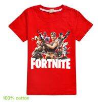 Fortnites เสื้อยืดเด็กแขนสั้นเสื้อเด็กสำหรับเด็กเด็กผุ้ชายฤดูร้อนเลสเจอร์0000การ์ตูนคอตตอนคอมบ์