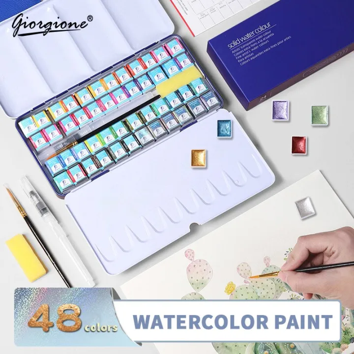 HighEnd Artist Watercolor Paint Set Contains Pearlescent