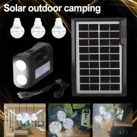 Camping Solar Charger Kit Light Portable Lanterns Solar Panel 3 Bulb Set Outdoor Solar Energy System Charge for Phone