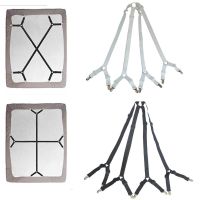 1 Set Adjustable Bed Suspenders Sheet Fastener Straps Clippers Clips Holder Kit Gripper Fitted Crisscross Bed Sheet Holder Bedding Accessories