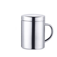 Stainless Steel Mug for Coffee Milk Cola Beer Tea Anti-Scalding Cup with Handle Golden Silver Water Cups 210ml 260ml 400ml