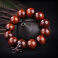 ▥♙☫ Factory direct sale boutique hot-selling Buddha bead bracelet red rosewood bracelet 2.0 hand jewelry log original color