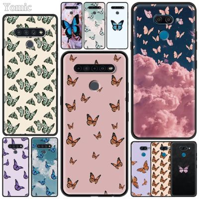 Butterfly Aesthetic Black Capas for LG K41s K61 K50 K50s G6 K40s K40 G7 G8 ThinQ K52 K42 K71 TPU Soft Cell Phone Cases Cover Sac Replacement Parts