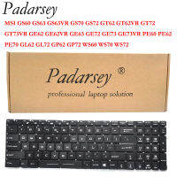 Padarsey Replacement US Blacklight Keyboard for MSI GS60 GS63VR GT62 GT62VR GT72 GT73VR GE62 GE62VR GE72 PE60 GL62 GP62 WS60