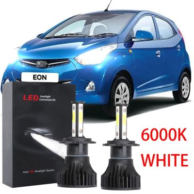 ชุดหลอดไฟหน้าฮาโลเจน LED 6000K สีขาว แบบเปลี่ยน สําหรับ HYUNDAI EON 2011 2012 2013 2014 2015 2016 (1 คู่)