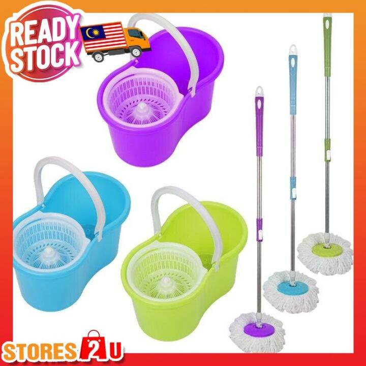 Easy Spin Magic Mop 360 Stainless Steel Handle With Plastic Bucket