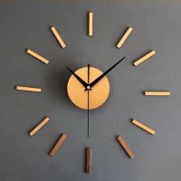 ZZOOI Creative 3D Acrylic Silent Wall Clock Simple Nordic Style 14-inch Self-Adhesive Wall Clocks For Home Living Room Decor