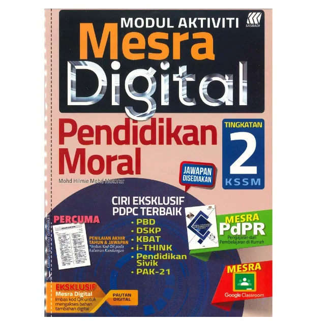 Buddybookstore Buku Latihan Modul Aktiviti Mesra Digital Tingkatan 2 Kssm 2021 Pendidikan Moral Lazada