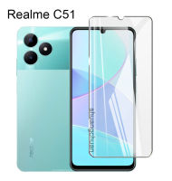 Realme C51ฟิล์มกระจกเทมเปอร์2in1 3D 9H หน้าจอกระจกนิรภัยป้องกันกระจกเทมเปอร์ + ป้องกันหน้าจอเลนส์