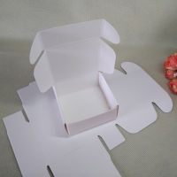 100pcslot Blank White card Paper Party packing Box Smart small Craftwork Gift Fastener Ear Rings Aircraft Cardboard Boxes