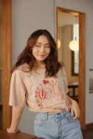 Pudee Happy Alone T-Shirt เสื้อยืดพิมพ์ลายเฉพาะของที่ร้าน (พร้อมส่ง)