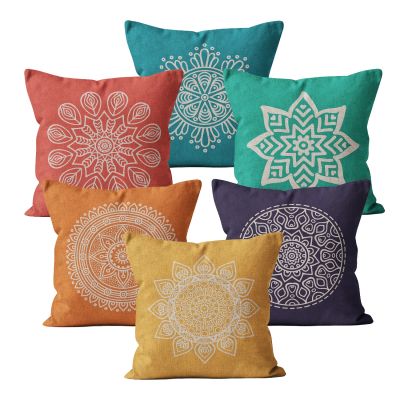 hot！【DT】☏  Mandala Pillowcase Boho Designer 45x45 40x40 for Sofa moroccan Cushion Cover