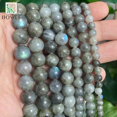 Smooth Gray Labradorite Round Loose Beads Natural Stone Beads For DIY Jewelry Making Bracelet Necklace 15 Inch 4/6/8/10/12mm