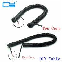 DIY spring curl line usb line usb 4 core wire microusb extension data cable 2.0m  200cm Wires  Leads Adapters