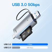 Baseus การ์ดรีดเดอร์ USB C &amp; USB3.0ไปยัง SD อุปกรณ์การ์ดความจำการ์ดความจำขนาดเล็ก104เมกะไบต์/วินาที2TB สมาร์ทการ์ดสำหรับอุปกรณ์แล็ปท็อป