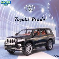1:24 Toyota Prado High Simulation Diecast Metal Alloy Model car Sound Light Pull Back Collection Kids Toy Gift A174