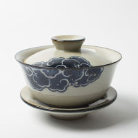 Hand Painted Cloud Gaiwan For Tea Pottery Tureen With Lid Teaware Kung Fu Tea Ceremony Set Coffee Mugs Bowls Chawan