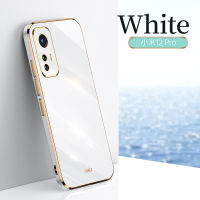 Xiaomi Mi 12 Pro Case หรูหราชุบปลอก Xiaomi 12Pro Soft TPU 6D กันกระแทกกลับปกโทรศัพท์