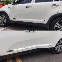 สำหรับ KIA Sportage 2011-2015ตัวป้องกันประตูสแตนเลสภายนอกขอบฝาปั้น4ชิ้นอุปกรณ์เสริมรถยนต์