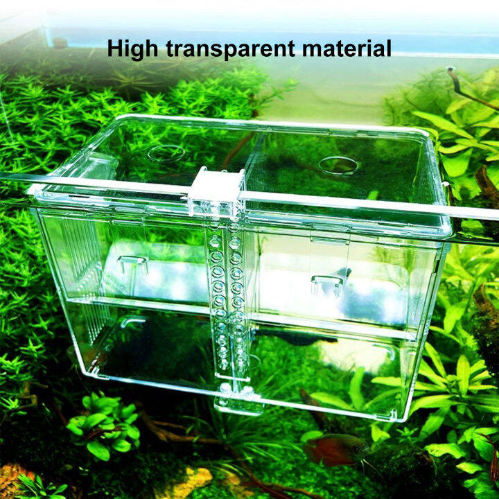 Westcoolpet Fish Tank Breeding Box Transparent Large Space Two Layers