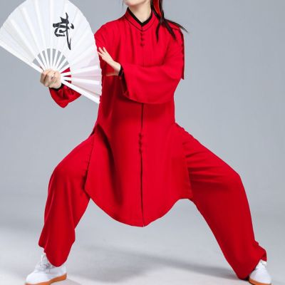 ชุด Tai Chi Taiji สำหรับผู้หญิงชุดวูซูเครื่องแบบกังฟู6สีคุณภาพสูง Sp/ ฤดูใบไม้ร่วง