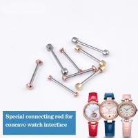 ■﹊ Watch Screw Tube Rod Spring Bar Rose Gold Silver Screw-In Watch Lug Stem Link Kit for Leather Watchband Strap 18mm 20mm 22mm