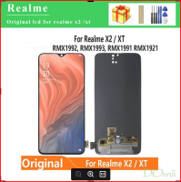 ต้นฉบับ6.4 "สำหรับ Realme X2 RMX1992ชิ้นส่วนจอสัมผัสแอลซีดีของเครื่องแปลงดิจิทัล RMX1991 RMX1993สำหรับ Realme XT RMX1921 LCD