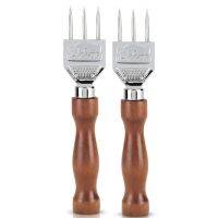 2X Ice Pick - Sturdy Ice Chipper with Solid Wood Handle,Three Pronged Ice Crusher for Cocktail Bartender