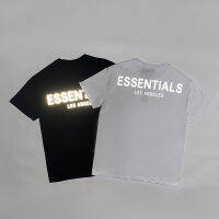 หมอกLos Angelesเสื้อยืดจำนวนจำกัดน้ำFgเส้นคู่Essentials High Streetสะท้อนแสง3เมตรเสื้อยืดชายเสื้อสั้นและผู้หญิงหลวมT