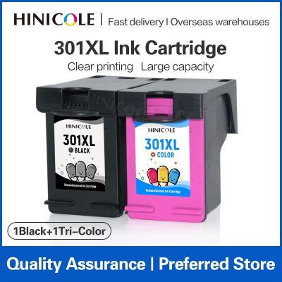HINICOLE 2Pack 301XL Ink Cartridge Replacement For HP 301 XL For HP Deskjet 3051A 3052A 3054A 3055A 3056A 3057A 3059A 3510 3511