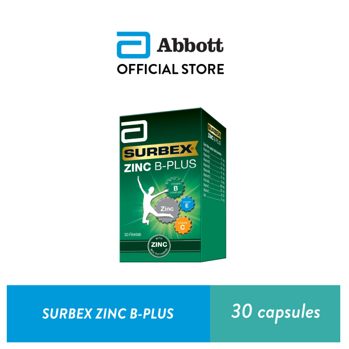 Abbott SURBEX Zinc B+ 30s (bottle) | Lazada