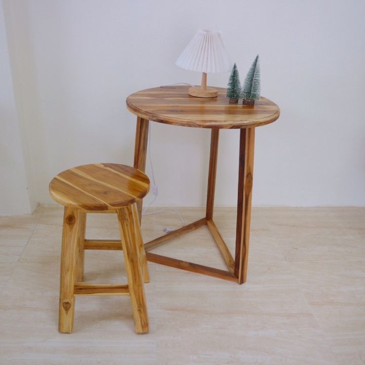 โต๊ะ-โต๊ะกลม-โต๊ะมินิมอล-โต๊ะไม้-โต๊ะไม้สัก-โต๊ะสไตล์มินิมอล