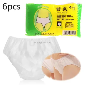 6Pcs Disposable Panty Non Woven Paper Brief Panties Underwear