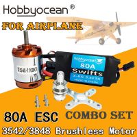 Hoyocean RC D3542 3542 3548 Motore Outrunner Senza Spazzole 1100KV 790KV 900KV 1250KV 80A ESC ต่อ Aereo RC Multi-Elicottero