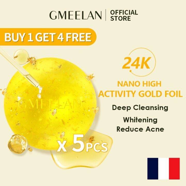 Voze GMEELAN 24K Gold Whitening Soap Effective Facial Body Wash Beauty