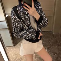 2023 Autumn/Winter New Imitation Acetic Acid Baseball Coat Slender Jacket