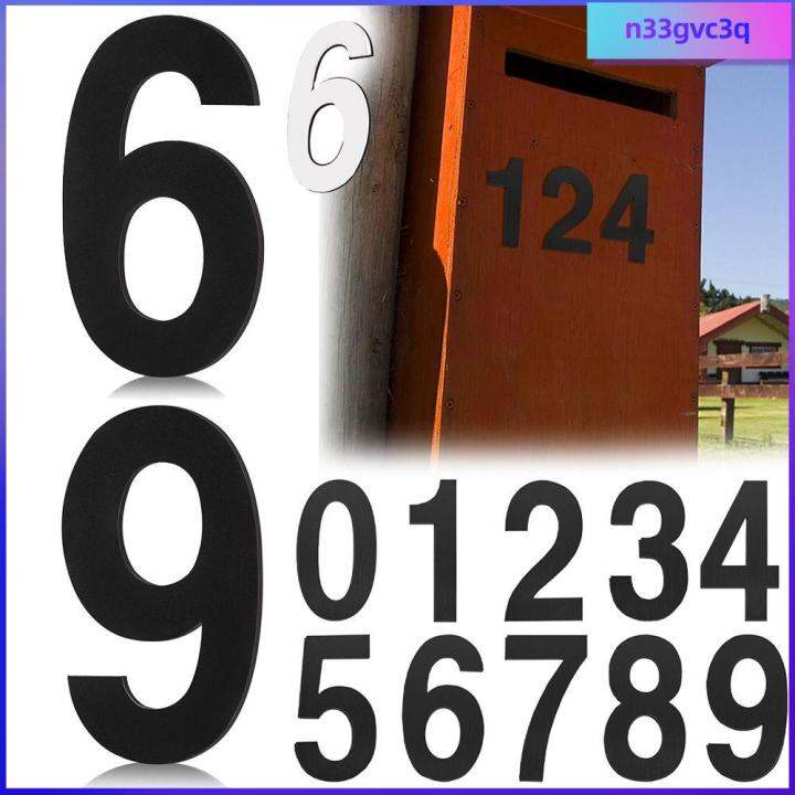 N33GVC3Q Black Mailbox Decor Address Plaque Garden Door 5" Floating