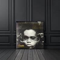 Nas-Illmatic-อาศัยอยู่จากศูนย์ Kennedy อัลบั้มเพลงครอบคลุมโปสเตอร์ผ้าใบพิมพ์ลายการตกแต่งภาพวาดผนัง (ไร้กรอบ)